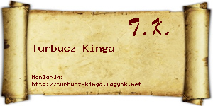 Turbucz Kinga névjegykártya