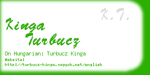 kinga turbucz business card